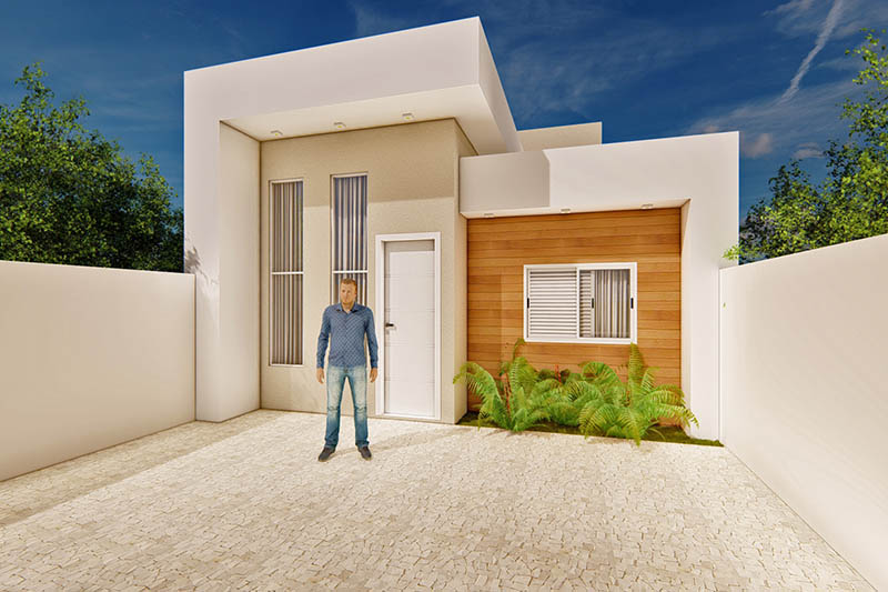 70m² single storey house