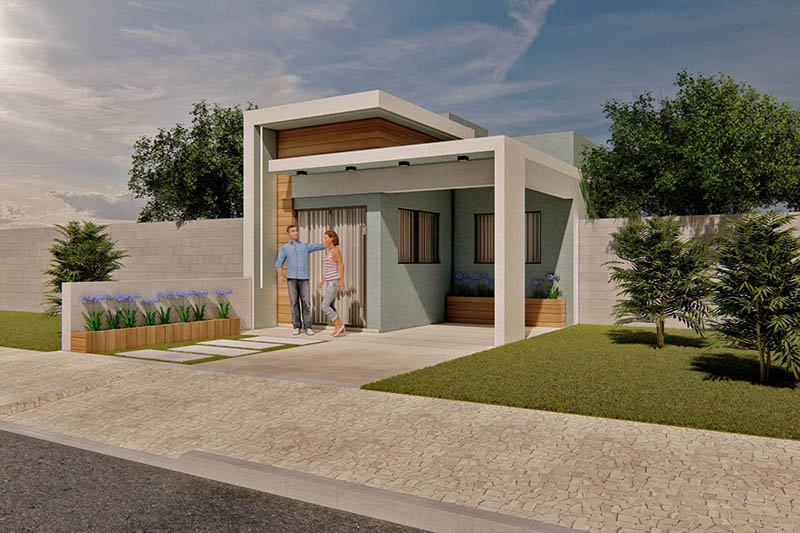50m² single storey house