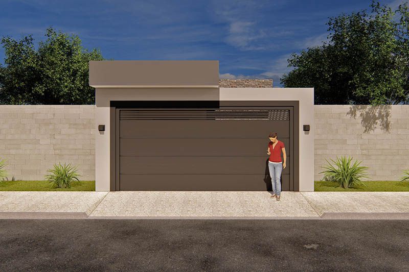 100m² floor plan with suite