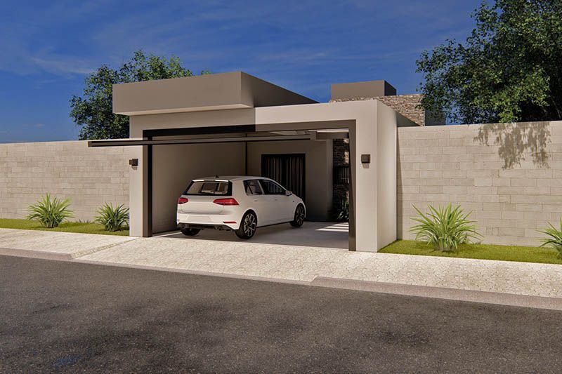 100m² floor plan with suite
