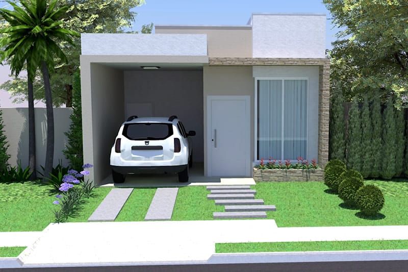 Simple house plan with garage