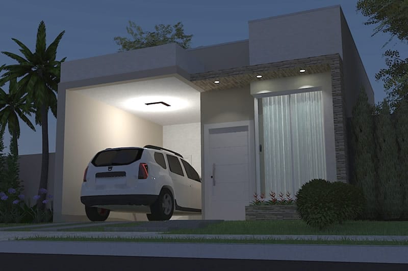 Simple house plan with garage