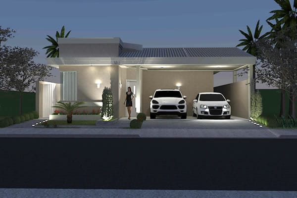 Ground floor house plan with office