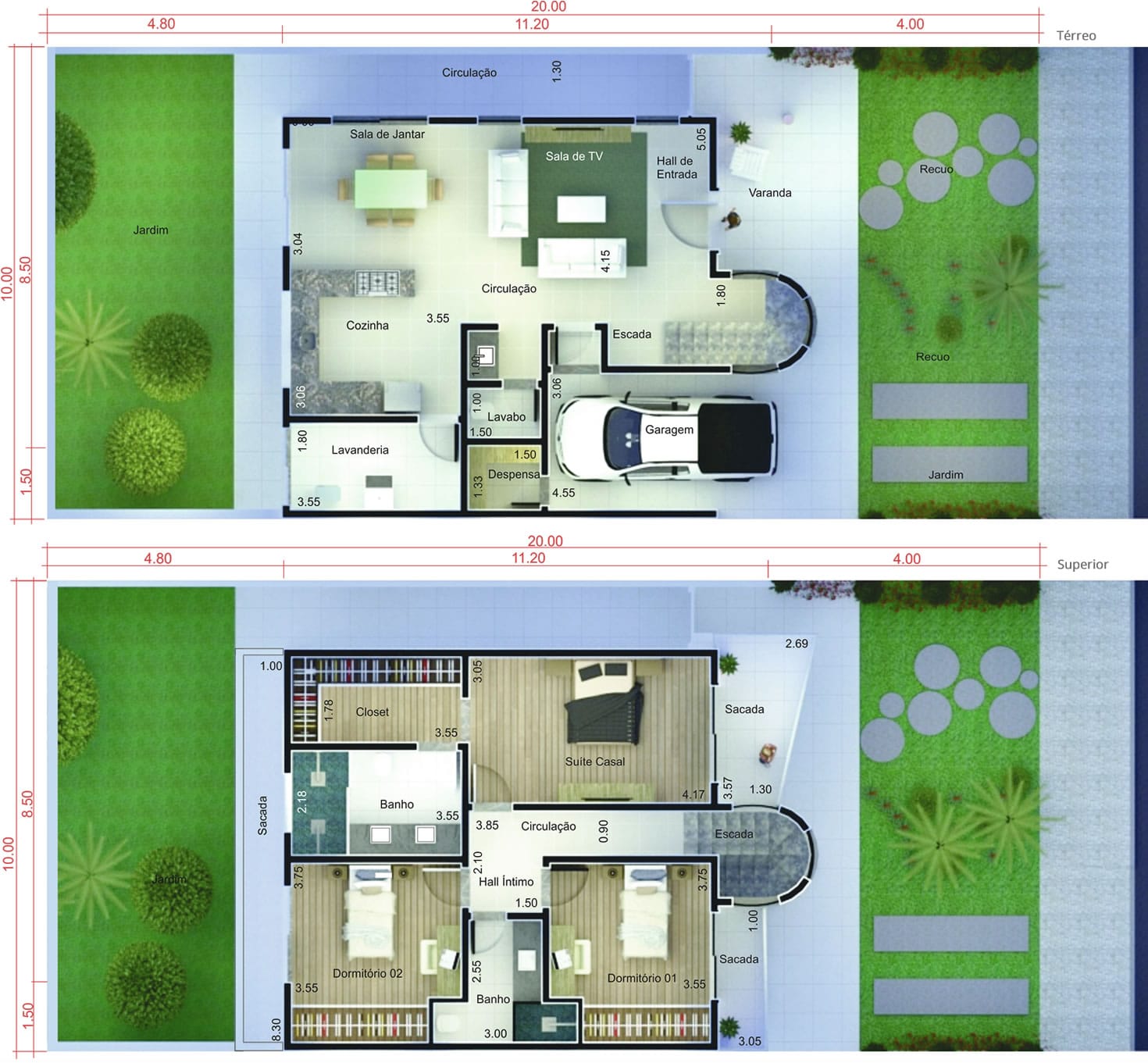 Contemporary floor plan10x20