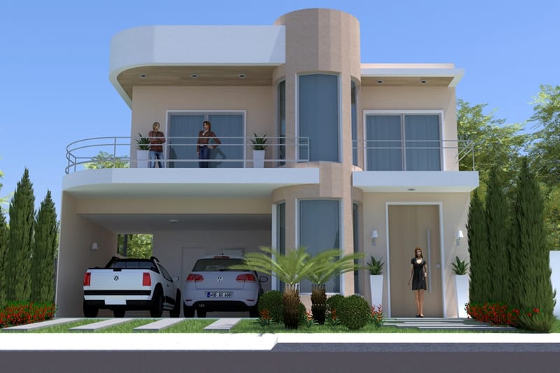 Small modern townhouse plan