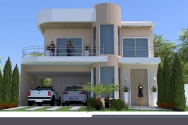 Small modern townhouse plan