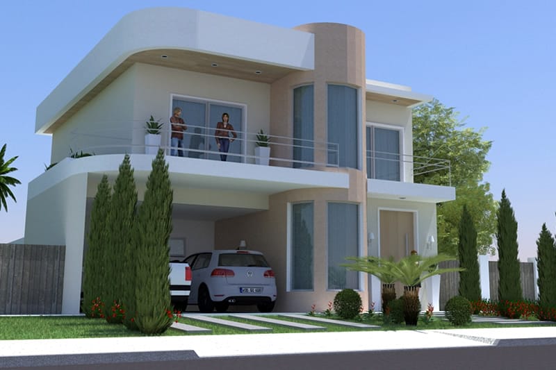 Small modern townhouse plan