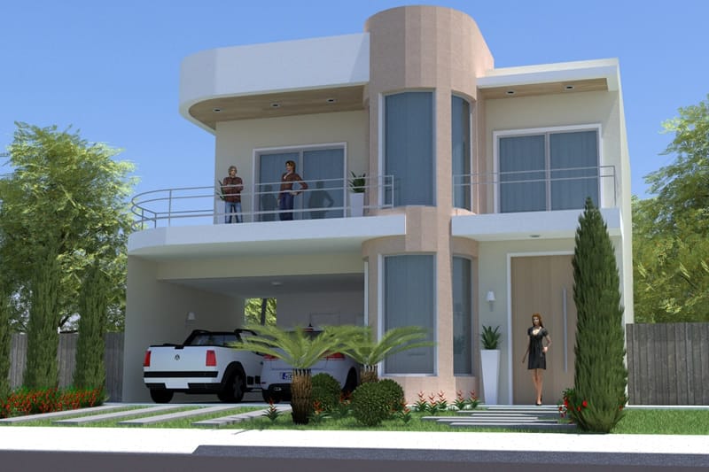 Small modern townhouse plan