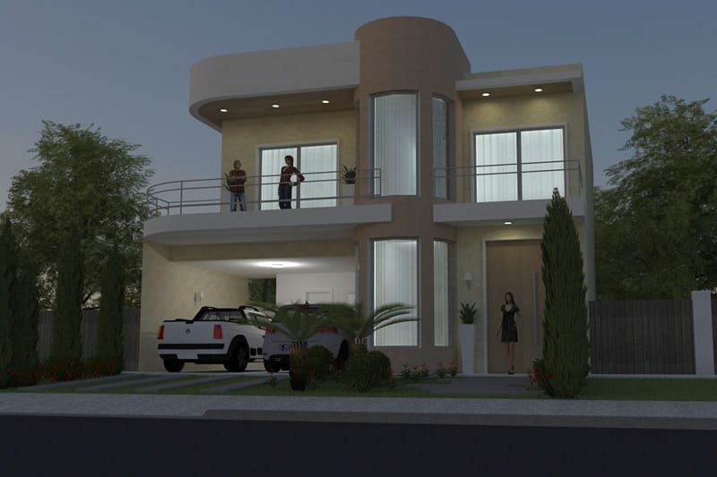 Small modern townhouse plan