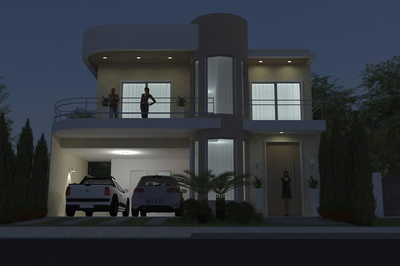 Small modern townhouse plan