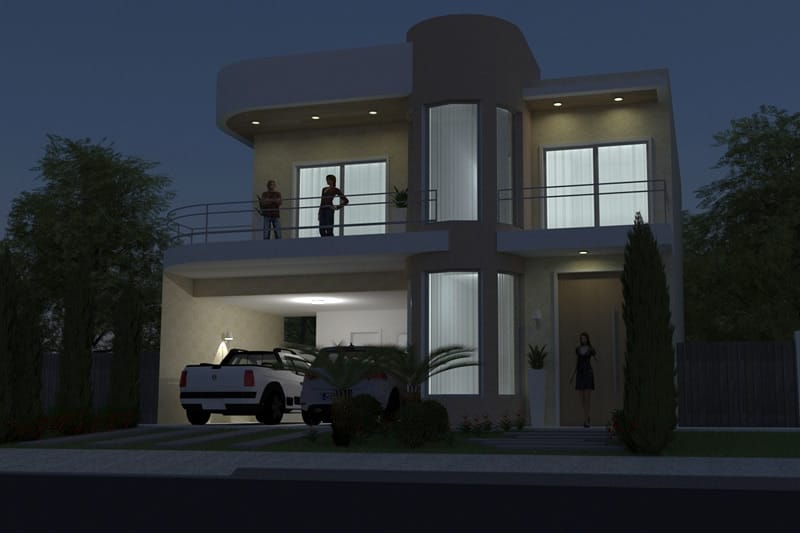 Small modern townhouse plan