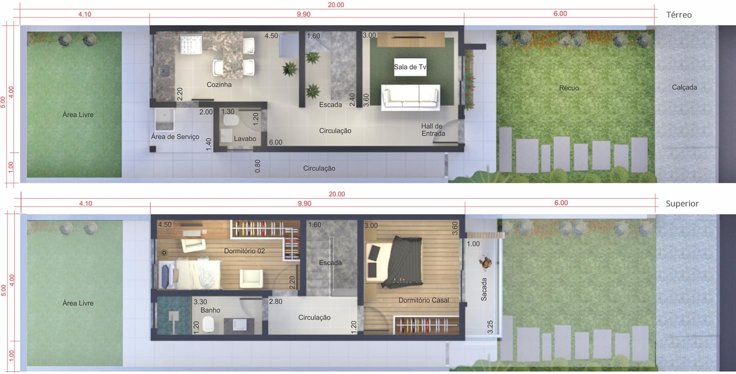 Small house plan5x20