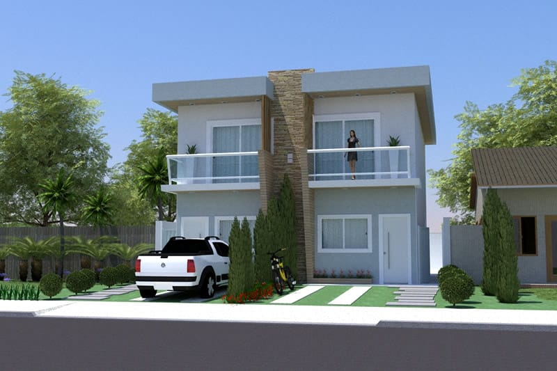 Small semi-detached house plan