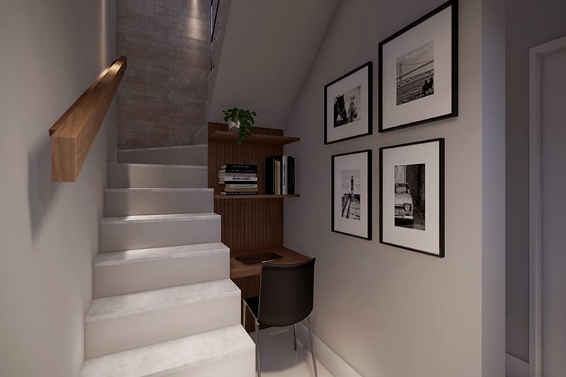 Small semi-detached house plan