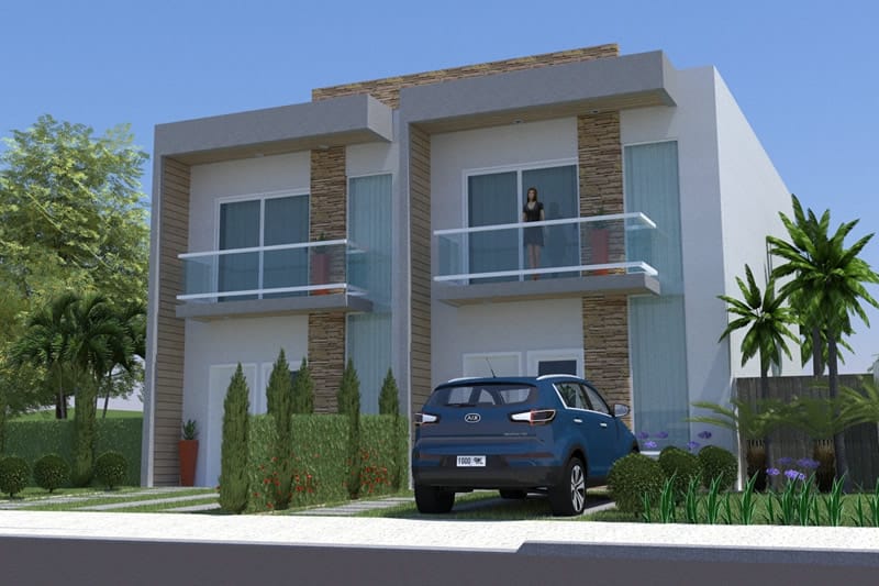 Single semi-detached townhouse