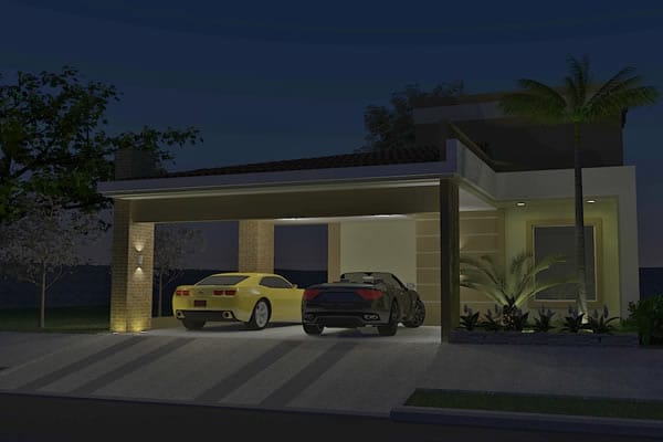 Ground floor house with large garage