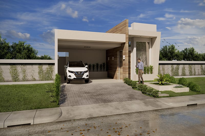 House plan with leisure area