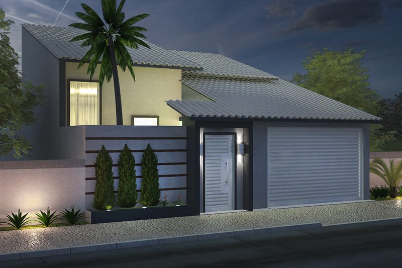 House with high ceilings and light area