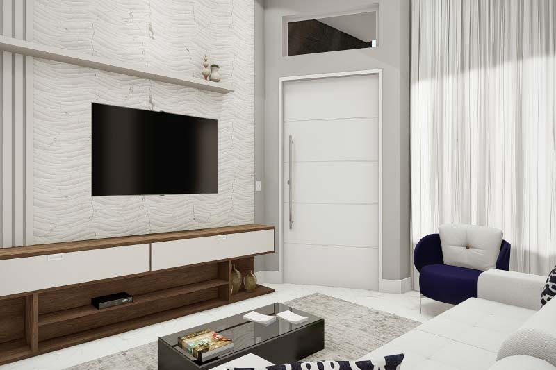 House plan with integrated environments
