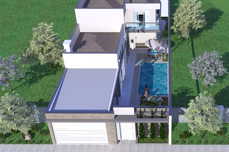 Floor plan with bedroom underneath