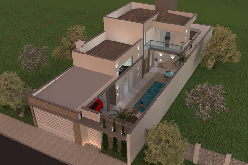 Floor plan with bedroom underneath
