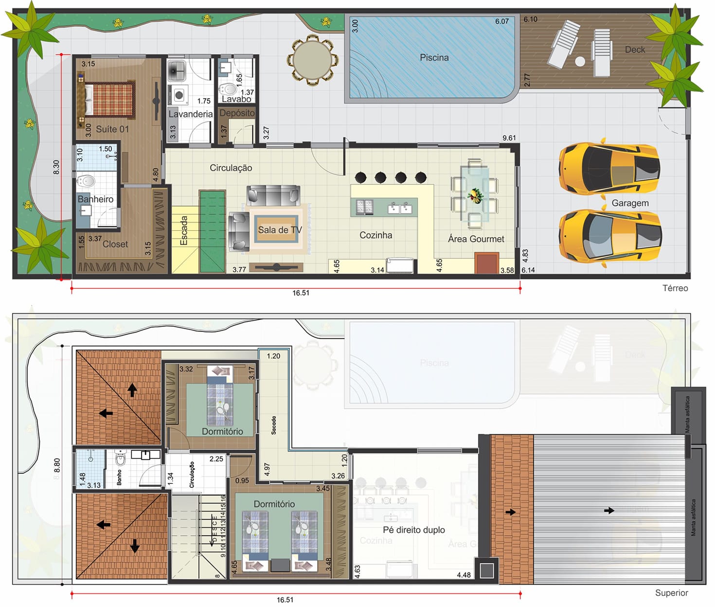 Floor plan with bedroom underneath10x25