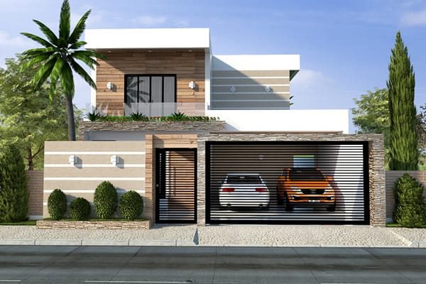 Floor plan with built-in roof