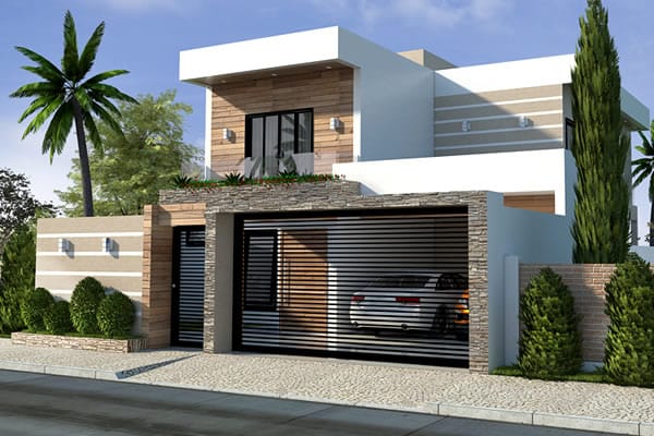 Floor plan with built-in roof