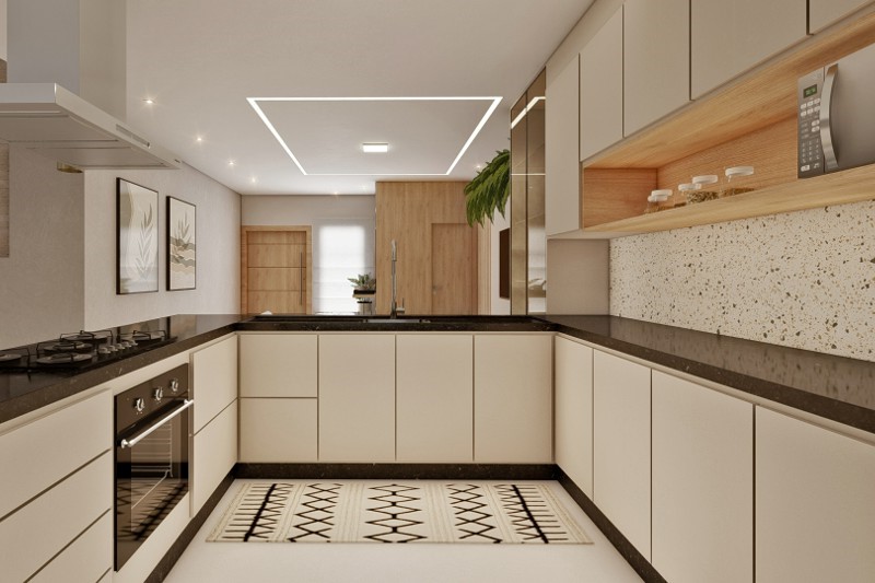 Floor plan with built-in roof
