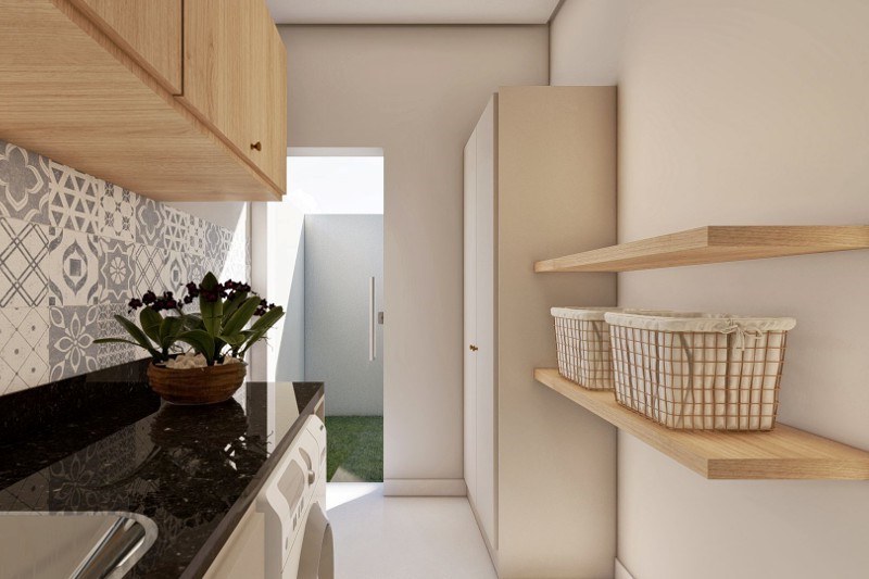 Floor plan with built-in roof