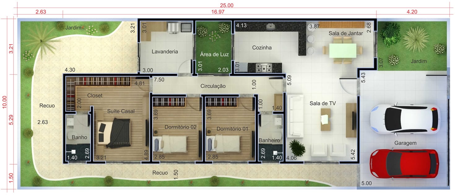 3 bedroom ground floor house10x25