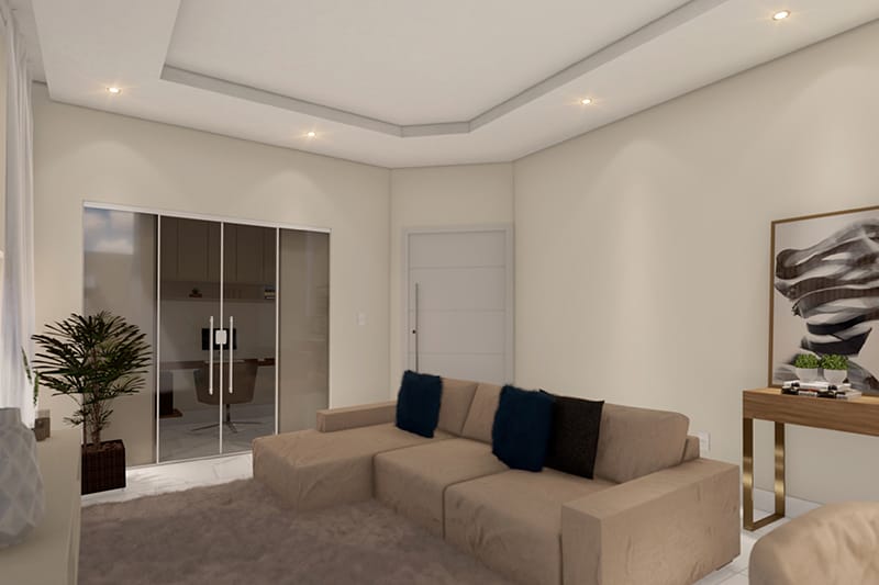 Ground floor house with barbecue
