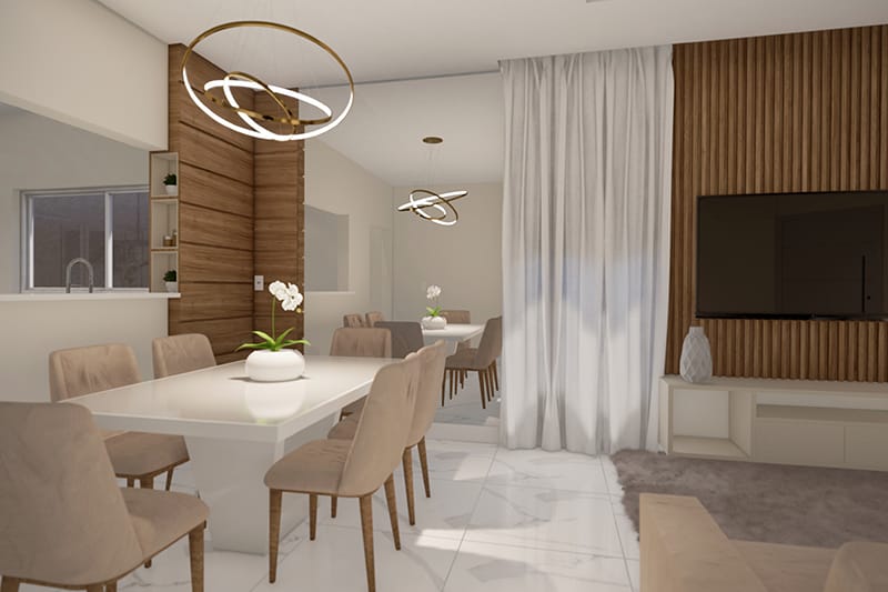 Ground floor house with barbecue