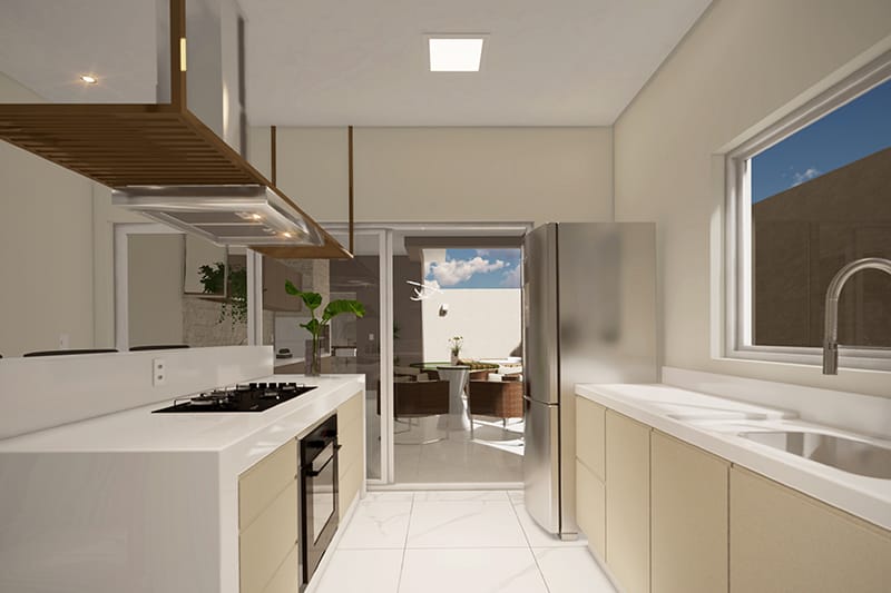 Ground floor house with barbecue