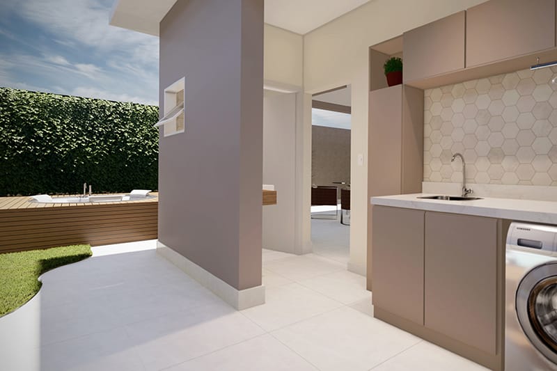 Ground floor house with barbecue