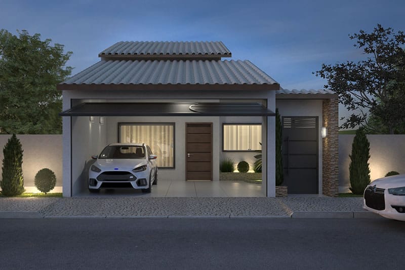 House plan for land of 7x20 meters