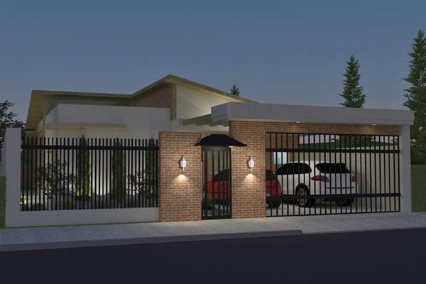 Rustic single storey house plan