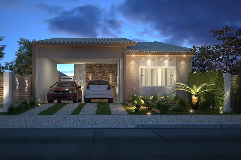 House plan with winter garden