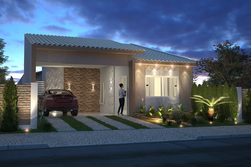 House plan with winter garden