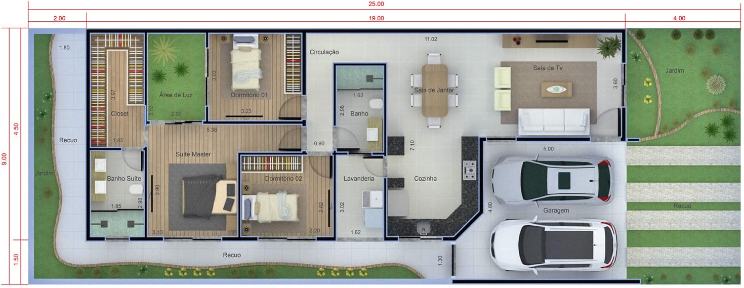 House plan with winter garden9x25