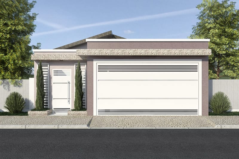 House plan with kitchen in front