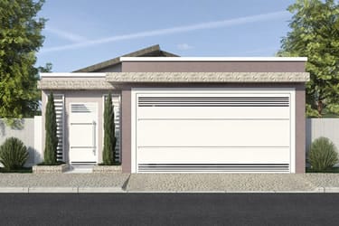 House plan with kitchen in front