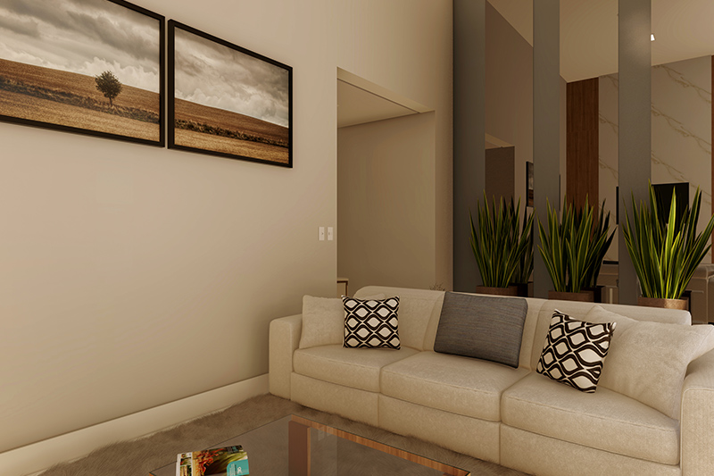 Single storey house with 3 suites