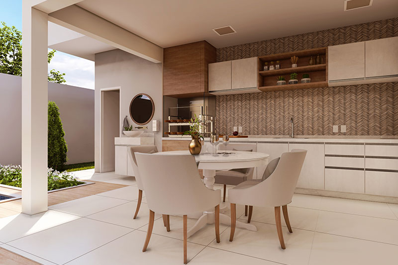 Single storey house with 3 suites
