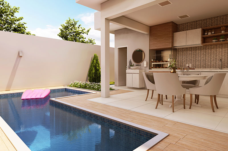 Single storey house with 3 suites