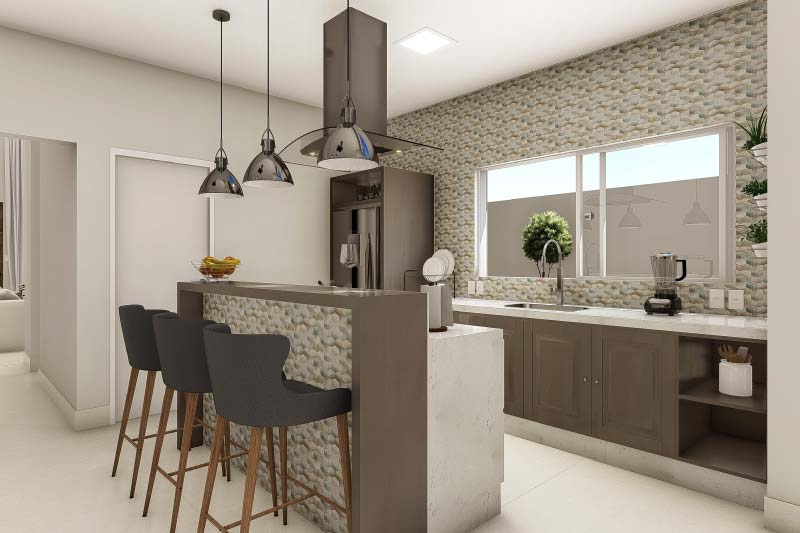 Single storey house with 3 suites