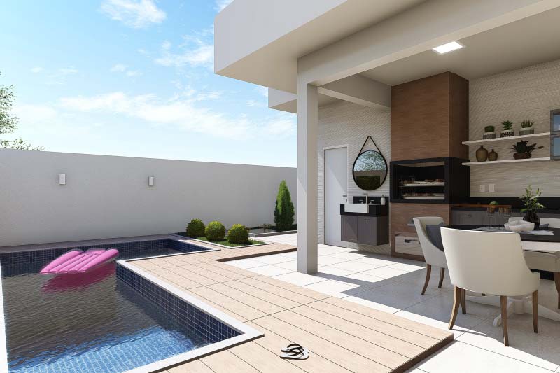 Single storey house with 3 suites