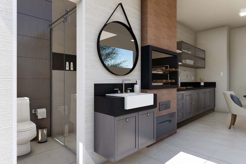 Single storey house with 3 suites