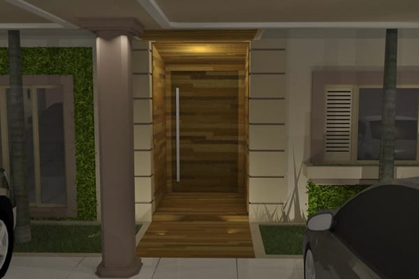 House plan with 3 parking spaces