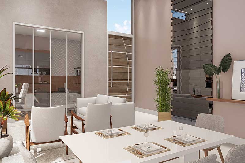 Ground floor house plan with office